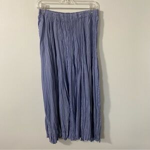 Savannah Blue 100% Silk Maxi Skirt